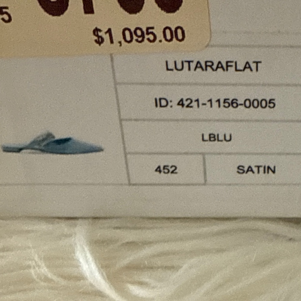 NEW MANOLO BLAHNIK Lutara Crystal-Band Satin Flat Ballerina Mules Flats 36 - Picture 3 of 6